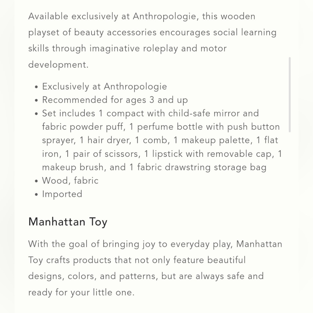 New Rare Anthropologie Hello Lovely Manhatten Toy Accessory Kit - Picture 7 of 7